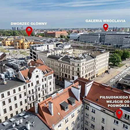 Pilsudskiego 84a - 300 Metrow Od Dworca Pkp * Breslavia